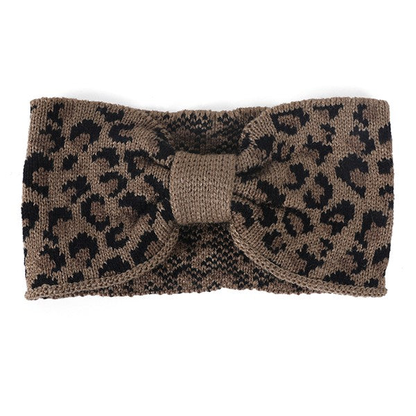 Women's Casual Leopard Print Winter Headband