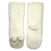 Women's Cozy Sherpa Slipper Socks with Grippers