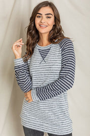 Women's Stripe Two Tone Tunic Top