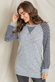 Women's Stripe Two Tone Tunic Top