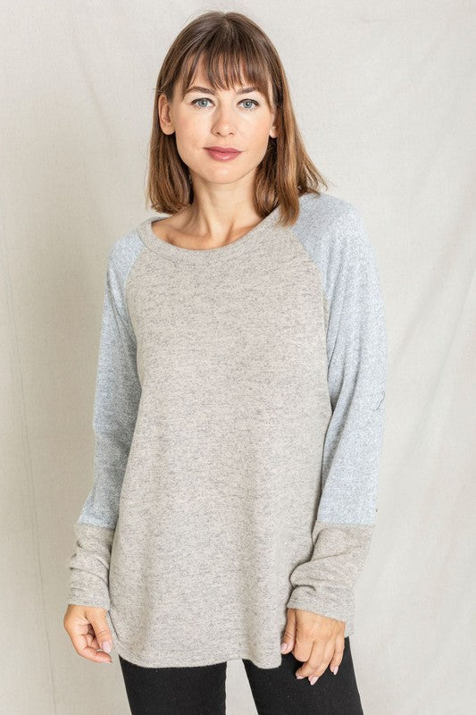 Women's Two Tone Raglan Tunic