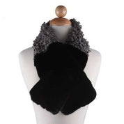 Women's Chic Two-Tone Faux Fur Scarf