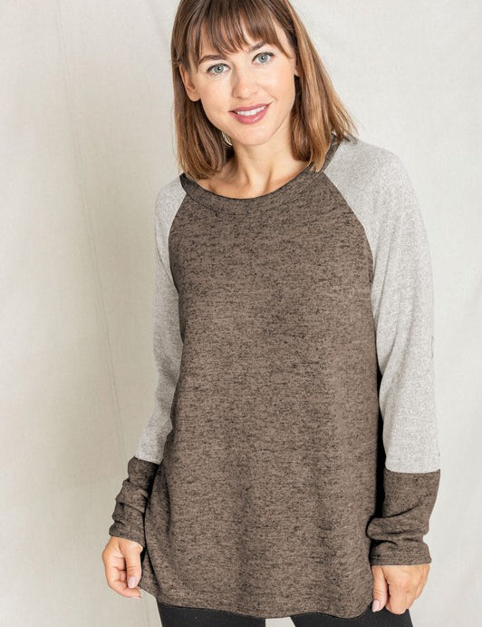 Women's Two Tone Raglan Tunic