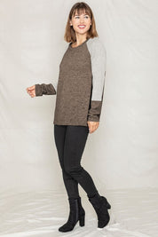 Women's Two Tone Raglan Tunic