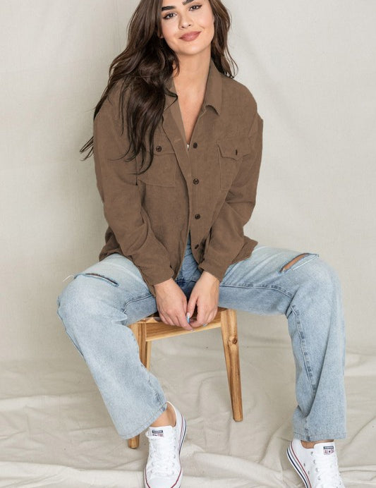 Women's Oversized Corduroy Jacket