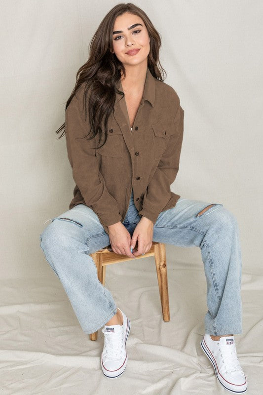 Women's Oversized Corduroy Jacket