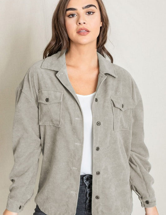 Women's Oversized Corduroy Jacket