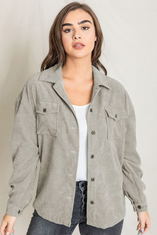 Women's Oversized Corduroy Jacket