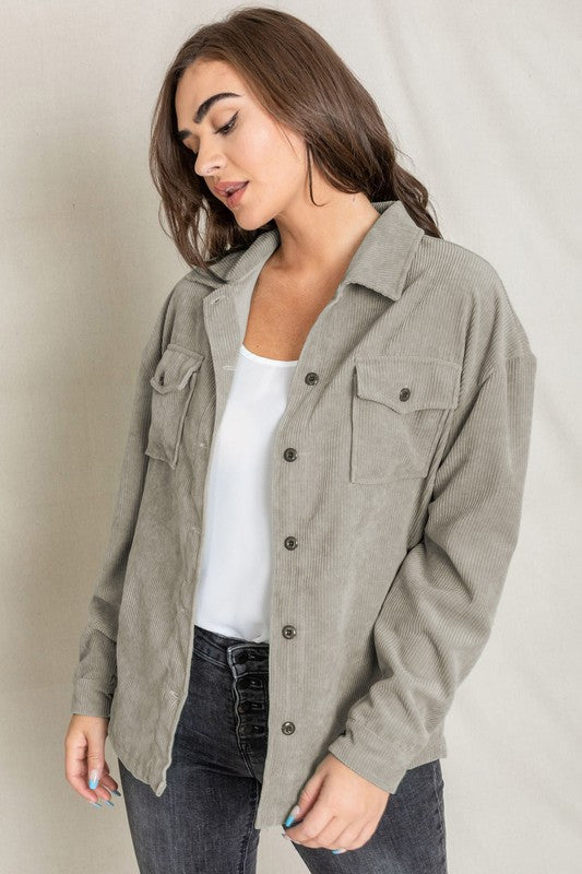 Women's Oversized Corduroy Jacket