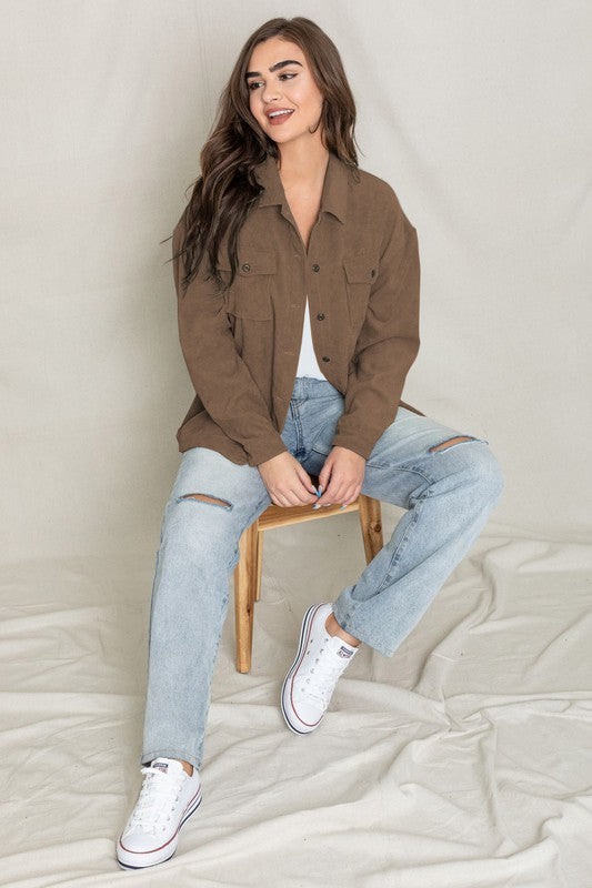 Women's Oversized Corduroy Jacket