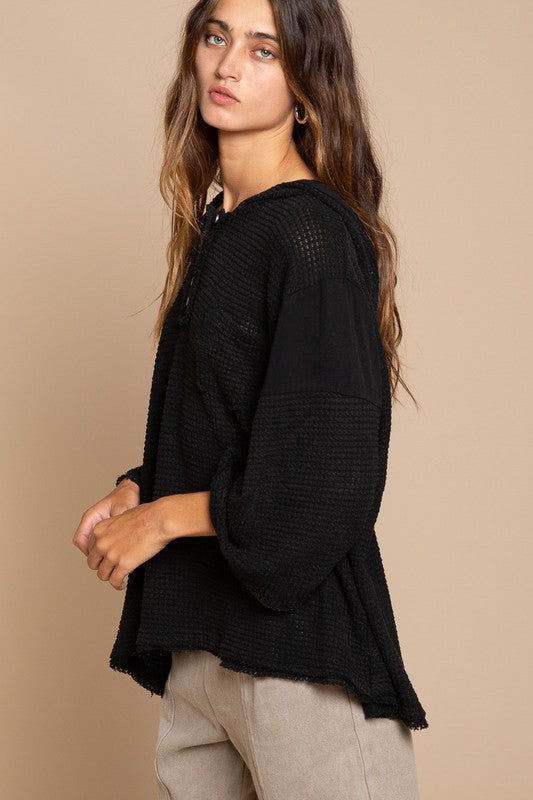 Women's Bell Sleeve Oversized Sweater Top