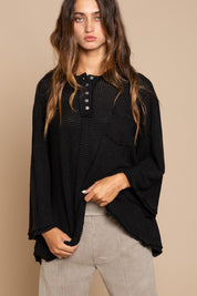 Women's Bell Sleeve Oversized Sweater Top