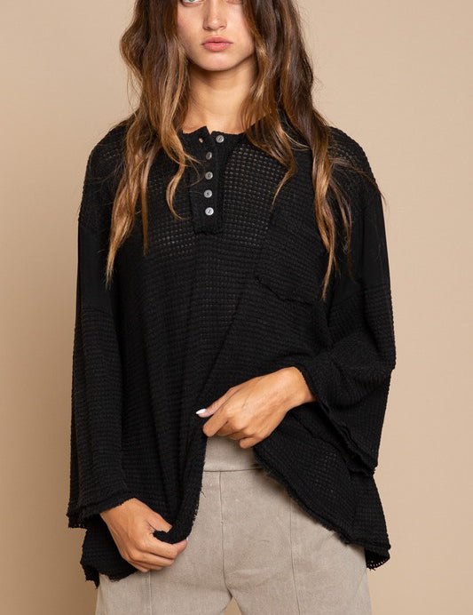 Bell Sleeve Oversized Fit Sweater Top