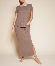 Women's Eco-Friendly Bamboo Long Skirt with Pockets