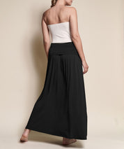 Women's Flared Bamboo Maxi Skirt with Pockets