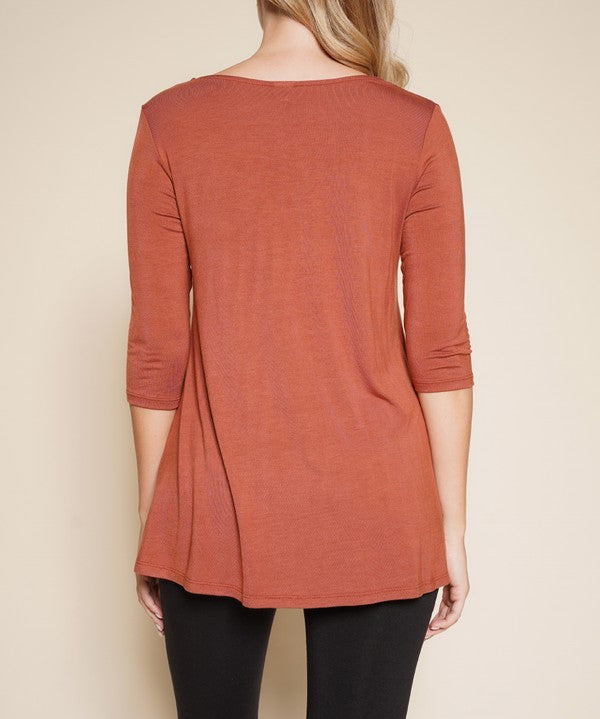 Women's Bamboo Elbow Sleeve Tunic