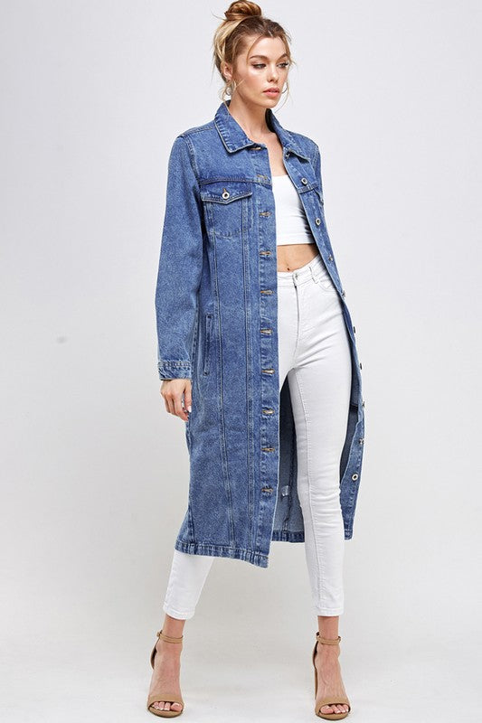 Women's Casual White Non-Stretch Denim Jacket