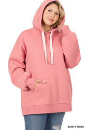 Plus Size Oversized Longline Hoodie Sweatshirt