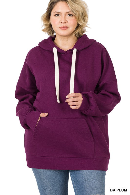 Plus Size Oversized Longline Hoodie Sweatshirt