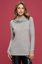 Women's Extra Soft Brushed Knit Turtleneck Tunic Top