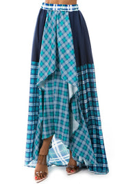 Women's Multi-Layered Maxi Skirt with Elastic Waist