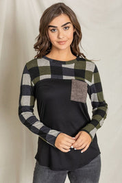 Women's Checker Pocket Tunic Top