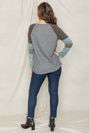 Women's Color Block Sleeve Tunic