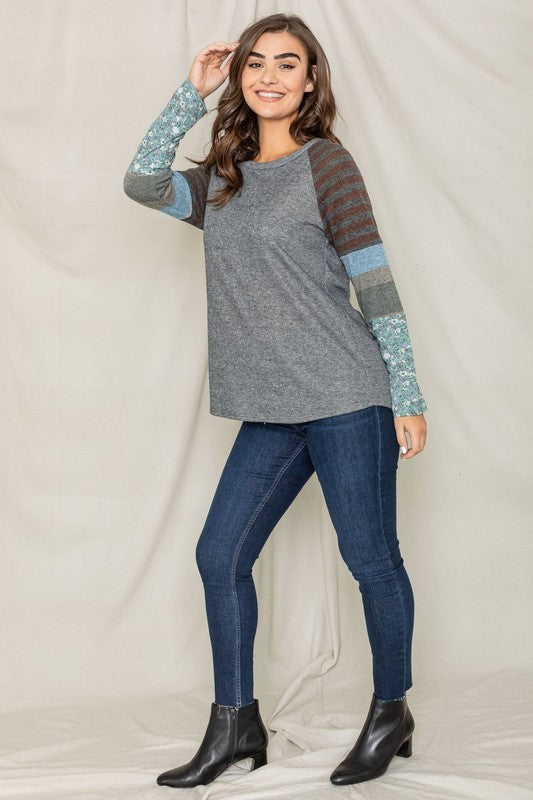 Women's Color Block Sleeve Tunic