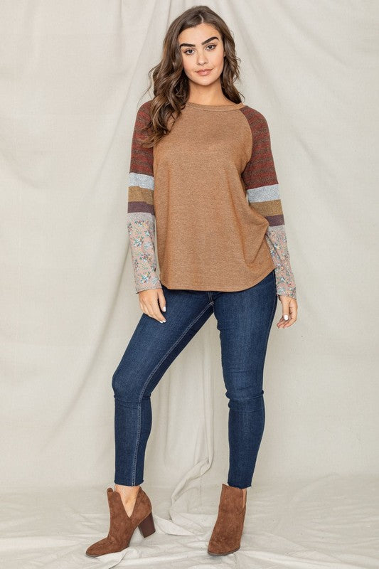 Women's Color Block Sleeve Tunic