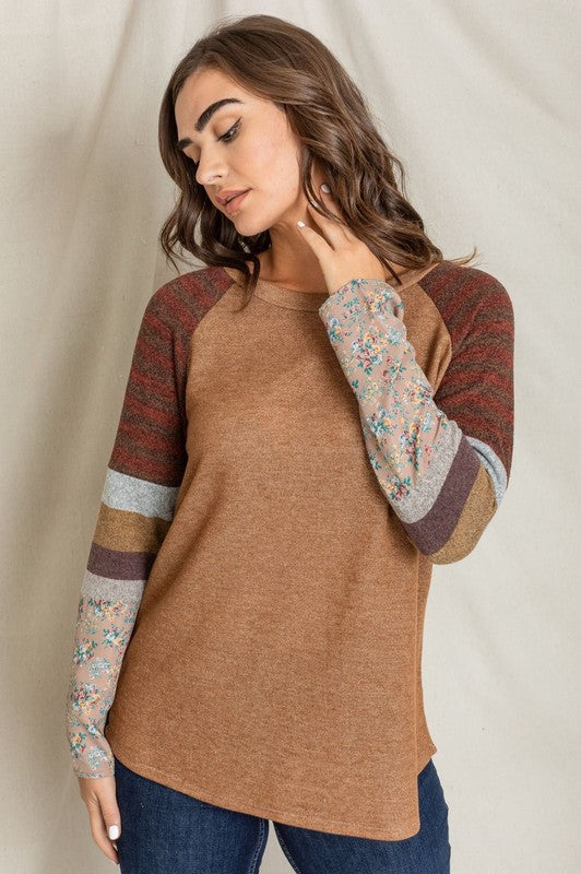 Women's Color Block Sleeve Tunic