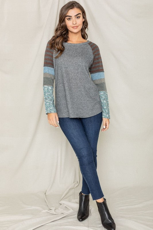 Women's Color Block Sleeve Tunic