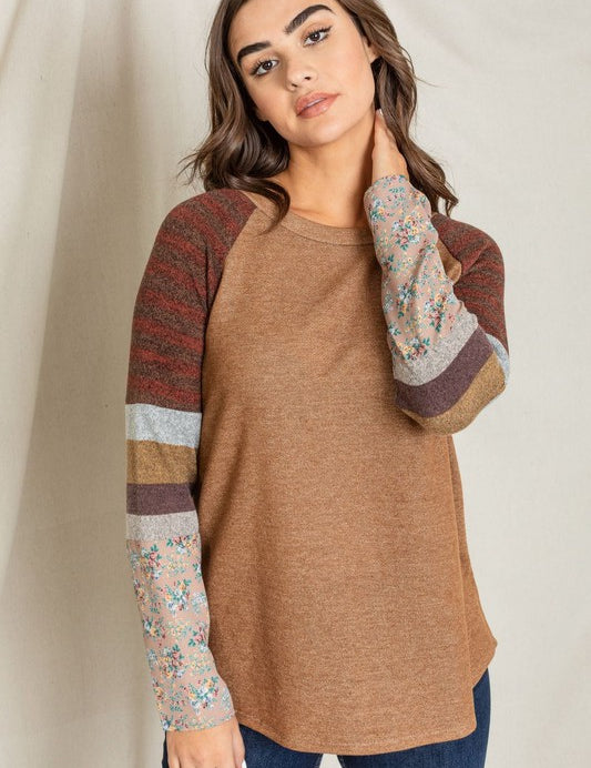 Women's Color Block Sleeve Tunic