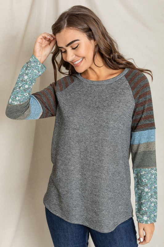 Women's Color Block Sleeve Tunic