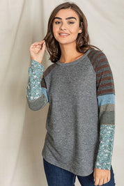 Women's Color Block Sleeve Tunic