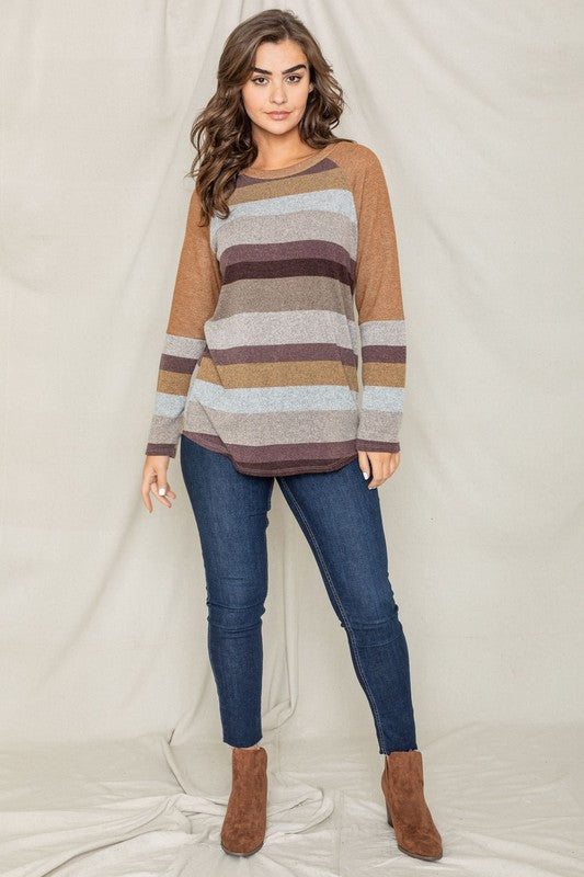 Women's Multi Stripe Long Tunic