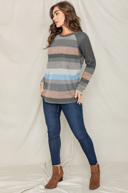 Women's Multi Stripe Long Tunic