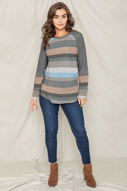 Women's Multi Stripe Long Tunic