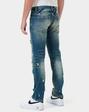 Men's Boro Repair Straight Denim Jeans