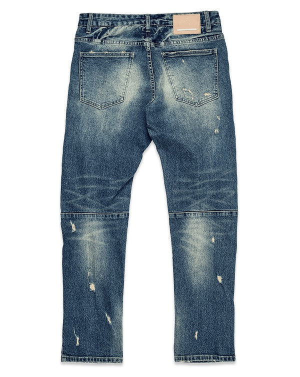 Men's Boro Repair Straight Denim Jeans