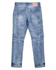 Men's Slim Fit Varsity Patched Denim Jeans