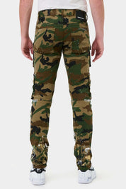 Camo Multi Cargo Slim Straight Pants