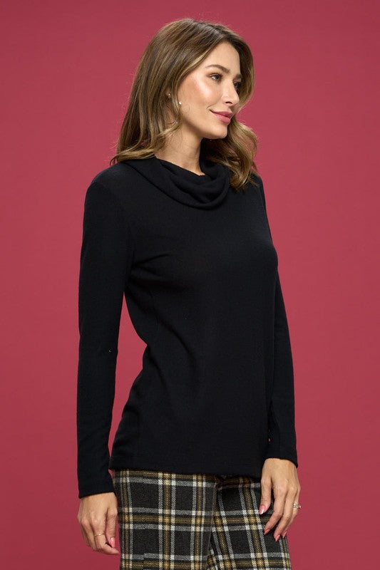 Women's Regular Fit Extra Soft Brushed Knit Turtleneck Tunic