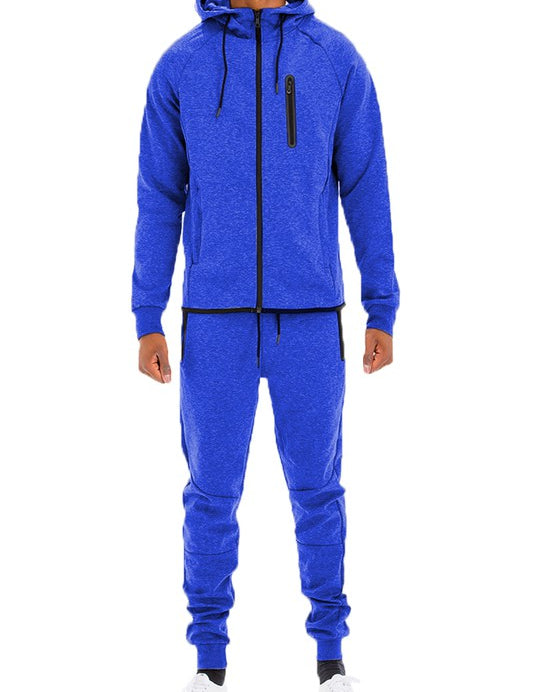 Mens Full Zip Sweat Pant Sweat Set