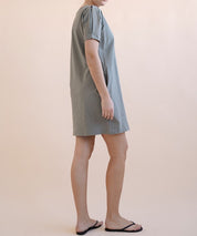 Women's Puff Sleeve Cotton Park Dress with Pockets