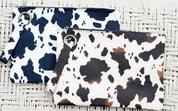 Women's Oversized Cow Print Clutch Bag