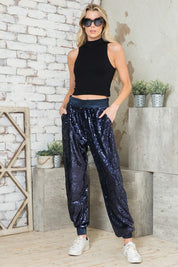 High Quality Sequins Jogger Pants