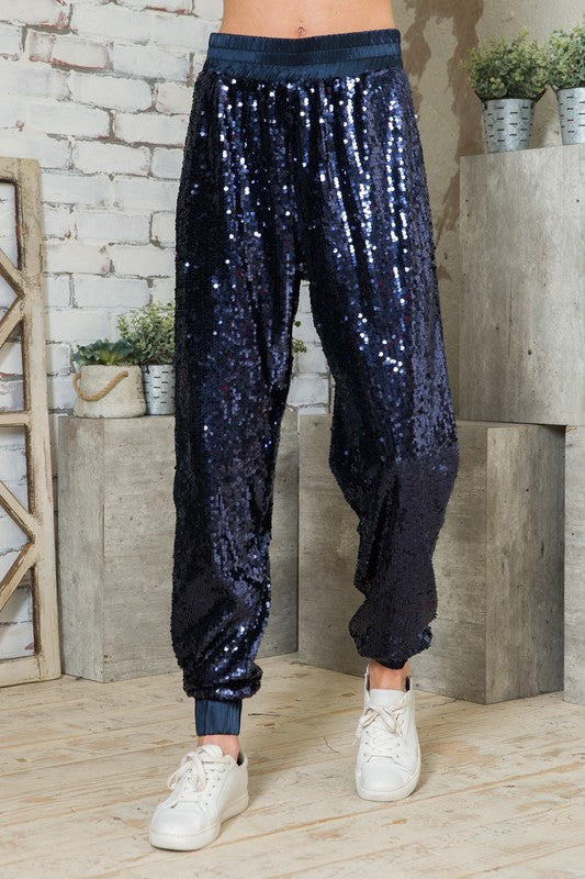 High Quality Sequins Jogger Pants