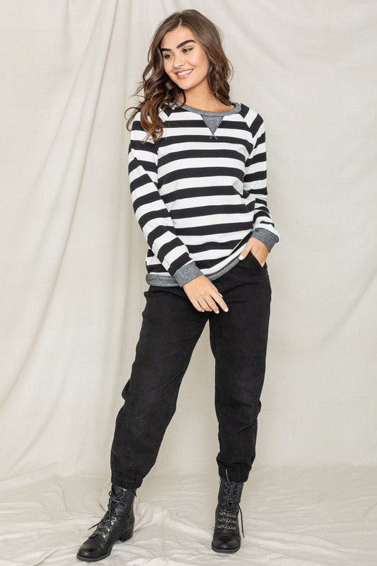 Women's Plus Stripe V-Stitch Tunic