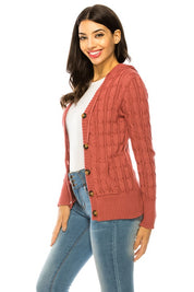 Women's Loose Fit Knit Cardigan with Pockets