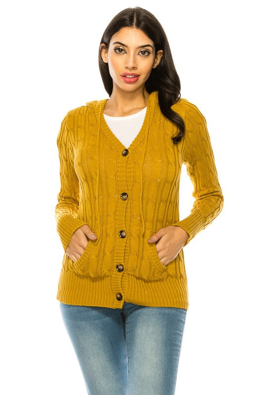 Women's Casual Open Front Knit Cardigan with Pockets